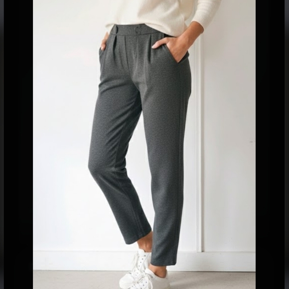 Betabrand women's dress pants mid rise slim fit open ankles pleated front M. - Picture 17 of 17
